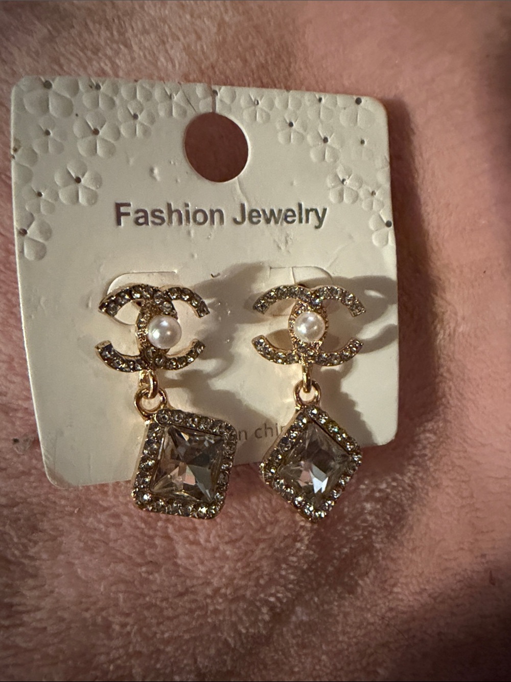 Designer earrings with bling